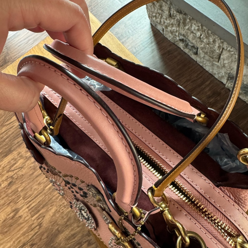 Coach 1941 Rogue 31 Rivet Pink TeaRose Glovetanned Pebbled Leather Bag, NWOT - Picture 4 of 14